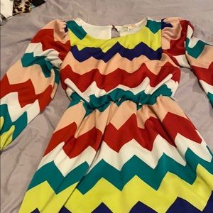 Gianni bini chevron print dress
